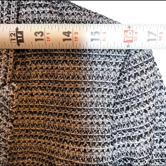 EXPRESS BLAZER L BLACK WHITE TEXTURED METALLIC DOUBLE BREASTED NOVELTY BUTTON - Picture 7 of 14